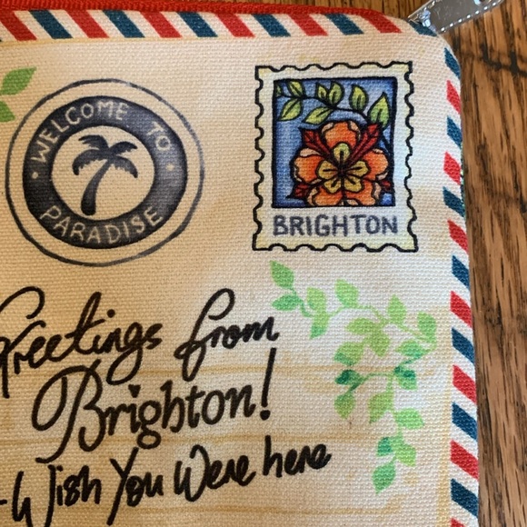 Brighton zipper pouch canvas postcard bag - Picture 2 of 7